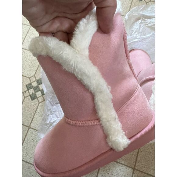 FABKIDS Faux Suede Slip On Boots - Picture 1 of 7
